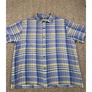Tommy Bahama Mens XL Blue/Purple Plaid Button Up Shirt Original Fit